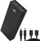 Batterie 12V CCTV, Batterie Rechargeable 37Wh 12V 3A DC Li-ION avec Port USB/Type-C supportant Le protocole de Charge Rapide QC/PD pour Smartphones, Smartwatches, caméras, lecteurs MP4, (10000mAh)