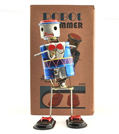 Tin Toys Robot Drummer Collectible Welby Treasures Replica India Wind-up