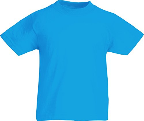 Fruit Of The Loom SS132B Maglietta da ragazzo SS132B Azure Blue 5 anni