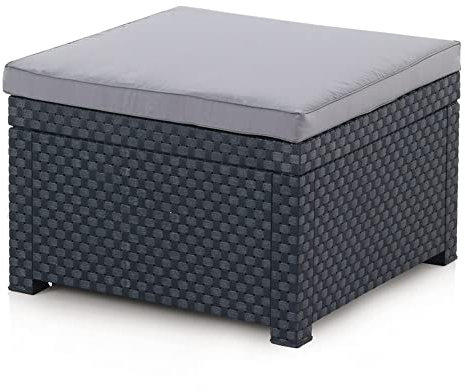 Shaf - Diva | Lounge Gartenmöbel Puff | Balkon Möbel für Terrasse oder Garten - Anthrazit