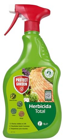 Herbicida total, listo para usar con efecto rápido, resultados hasta 8 semanas.