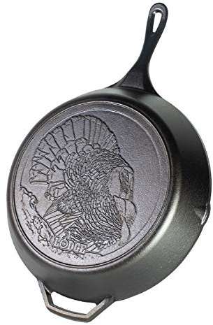 Lodge Wildlife Cast Iron Skillet with Turkey Scene, 33.7 cm / 13.25 inches