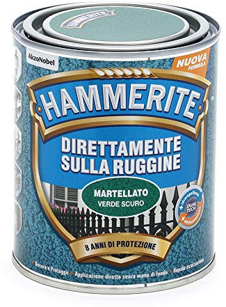Hammerite Direttamente Sulla Ruggine Martellato Verde Scuro 0.75 l