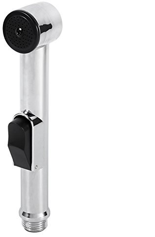 mumisuto Bidet Handbrause, Tragbares Handbrause Toilette aus ABS, Schwarz und Silber, Poliert, für Küche, Bad, Reinigung von Babywindeln, Toiletten, Badewannen, Persönlichen Hygiene und Bettpfanne