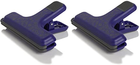 Lixit Food Bag Sealing Large Heavy Duty Clip for Food Storage Bags, Dog Food and Other Uses. (Purple Pack of 2)