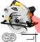 Enventor Circular Saw, 1500W 5500RPM Electric Circular Saws with Laser Guide, Max Cutting Depth 65mm (90°), 43mm (45°), 2 Saw Blades(185mm, 24T+ 40T), Pure Copper Motor, Ideal for Wood Cutting Corded