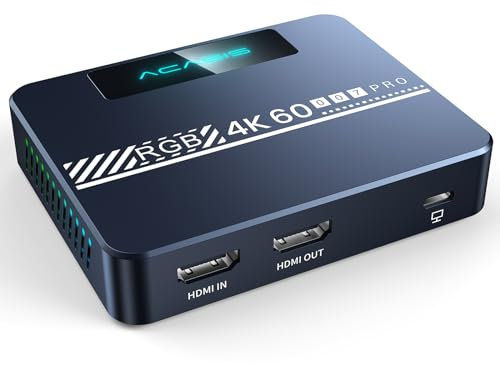 Capture Card, ACASIS 4K60 Video Capture Card, HDR Passthrough, VRR Support, Nahezu Null Latenz HDMI Video Capture Card für Streaming & Gaming, Switch, PS5/4, Xbox, Kamera, Windows/Mac