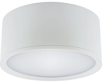 LED-spot tak D: 15 cm H: 7 cm rund liten vit 4100 K 1330 lm neutralvit aluminium utanpåliggande takspot taklampa vardagsrum taklampa