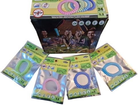4 Pulseras repelentes antimosquitos con citronela