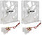 AITRIP 2PACK Silent 120MM 12025 120x120x25MM Led Fan Chassis Fan DC12V Computer Case Can With 4D Connector for CPU Cooler/Radiator/PC Chassis