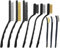 9 Pcs Cepillos de Alambre, Juego de Cepillo Alambre, Acero Inoxidable/latón/nailon, para Limpiar Escoria de Soldadura, Suciedad Grasa, Óxido y Polvo