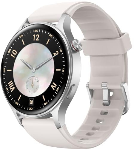 Smartwatch Herren Rund mit Telefonfunktion- 1.32 AMOLED Display, Fitnessuhr mit 110+ Sportmodi &3ATM, Uhren Damen Herren für iOS/Android Schrittzähler mit Pulsmesser/ SpO2/ Schlafmonitor- Grau