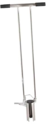 Milageto Plantador de bulbos de Mango Largo, Herramienta de jardinería Resistente, Herramienta para césped, trasplantador Manual de plántulas de Acero, Diámetro del Agujero