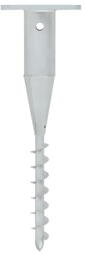 Generico Base per Ombrellone Interrata con Asta 16x16x52 cm in Acciaio,Prato e Giardino,Vita all'aperto,Accessori per ombrelloni e Parasole,Basi per ombrelli da Esterno,Argento,3.18 kg,4003369