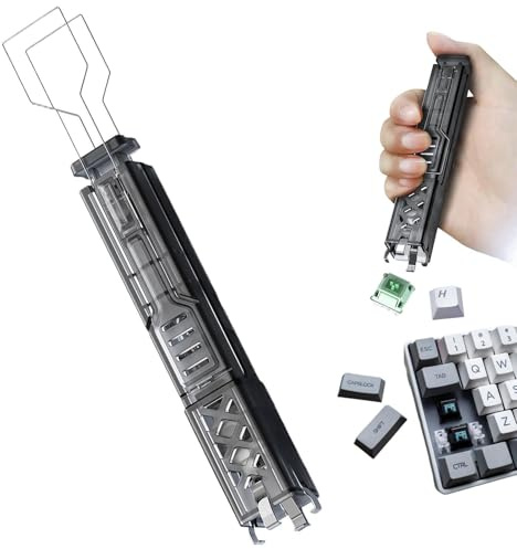 Estrattore per tastierino – Rimozione per tastiera, estrattore interruttore, estrattore tastiera, strumento ergonomico 2 in 1 in acciaio , strumento di rimozione del cappuccio