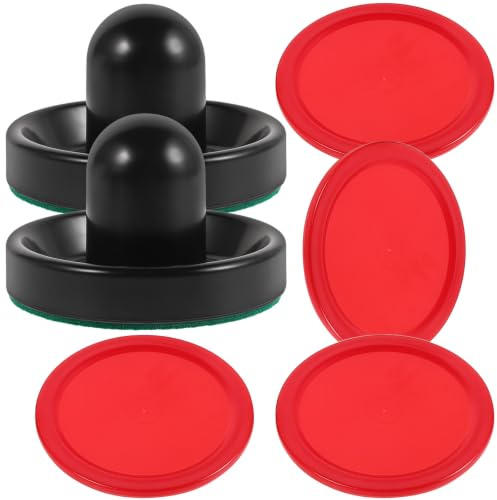 TOVINANNA Juego de Empujadores para Mesa de Hockey de Aire Discos de Abs Resistentes y Diseño para Juego Suave en Reuniones Familiares Casa