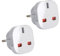 TEC UK - 2 x UK to EU Europe European Travel Adapter suitable for France, Germany, Spain, Egypt, China - Refer to Product description for Country list