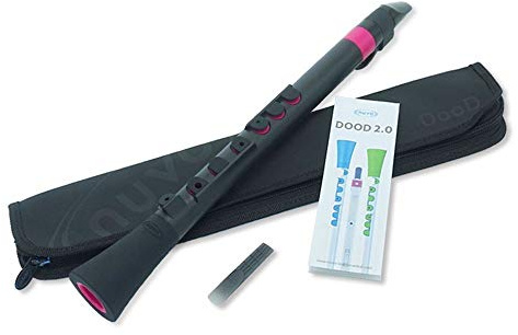 Nuvo Nubo Instrumento de viento de plástico completamente impermeable DooD, negro/rosa (N430DBPK)