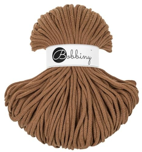 Bobbiny Makramee-Flechtkordel, 5 mm, 100 m, Hellbraun (Caramel)
