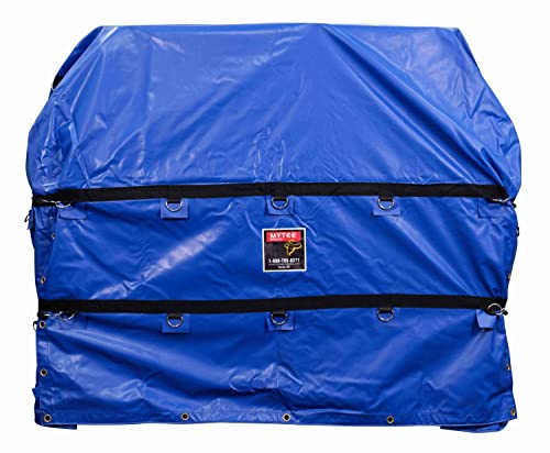 Mytee Products Heavy Duty Coil Tarps for Steel Coils 7 FT x 7 FT x 7 FT - Blue, Waterproof, Made with 18 OZ Vinyl - Flatbed Truck Trailer Steel Fitted Coil Tarp Bags