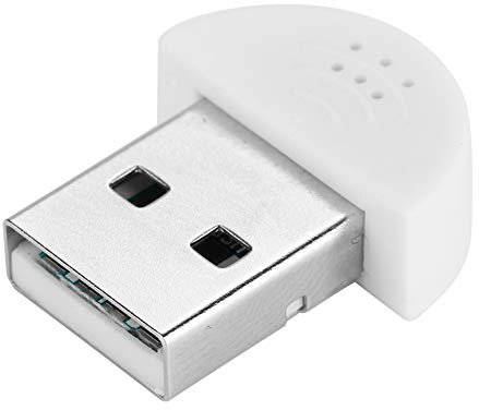 Dioche Mini Micrófono USB Vocal Micro Pc Notebook Jack Conexión M USB Portátil Mini Estudio Micrófono De Voz Accesorios De Audio Y Video (Blanco)