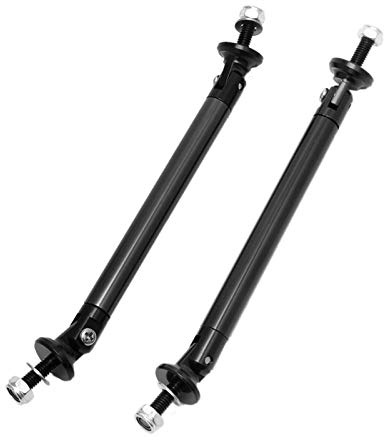 Barre Support Pare Choc 1 paire 100mm 150mm 200mm universel avant pare-chocs lèvre séparateur tige jambe de force support de barre de cravate Tiges Support De SéParateur Avant(10cm Black)