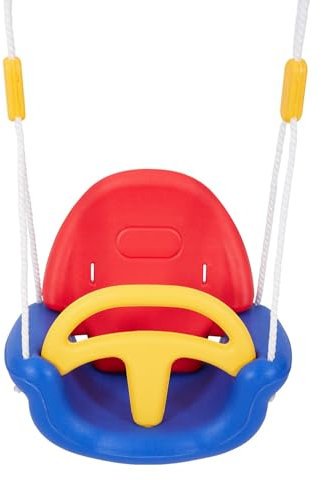 Warmiehomy 3 in 1 Toddler Swing Seat With Restrain Shield - Garden Toys for Toddlers Age 1-3, Kids Outdoor Play Equipment, Indoor Swing for Baby/Children's Gift