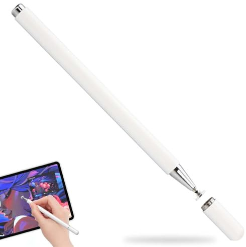 BIKPRST Stylet Pour Tablettes Tactiles Et Smartphones,Stylet Tactile Très Sensible Et De Haute Précision 2 En 1 Pour Écrans Tactiles Avec Disque Compatible Avec Tous Les Appareils Tactiles
