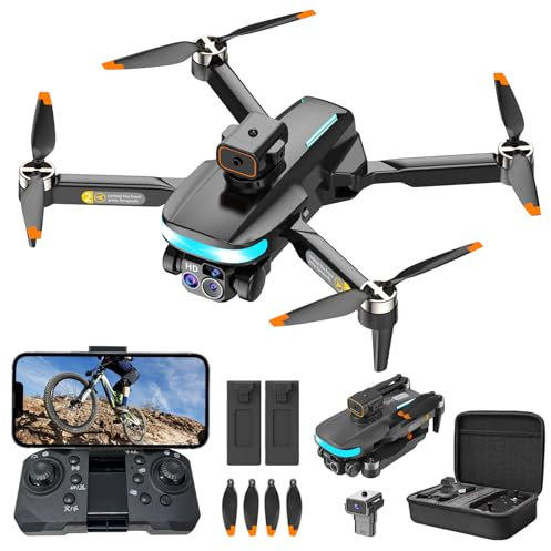 Mini Drone with 4K Camera, RC Foldable WiFi Quadcopter, 360° Obstacle Avoidance, Automatic Return, Headless Mode, 2 Batteries, Children Adults Toys and Gifts