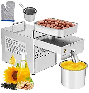 ZKLGS Presse à Huile Automatique Presse à Huile électrique Domestique Utilisation Commerciale Huile de sésame Colza Graine de Tournesol Cacahuète Noyer pour débutants
