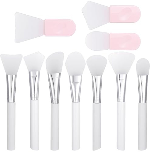 10 Stück Maskenpinsel Silikon Gesichtspinsel Set Gesichtsmasken Pinsel Weicher Hautpflege Applikator Make Up Beauty Gesicht Werkzeug Für Tonmasken Körperlotion Diy Augenmaske Reinigungsmaske