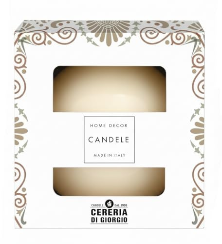Cereria Di Giorgio - Candela Sfera decorativa laccata - Diametro 10 cm - Colore Avorio - Durata 49 Ore - Confezione Regalo - Home Decor Collection - Artigianale