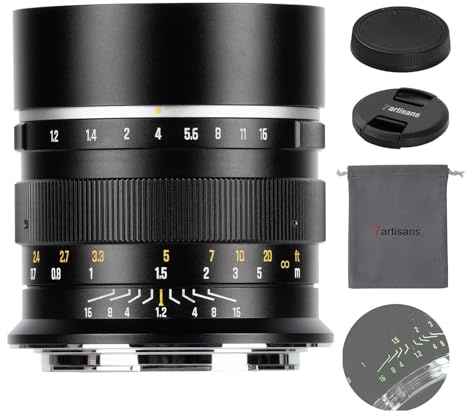 7Artisans 50mm F1.2 für Z-Mount Objektiv, APS-C manueller Fokus, kompatibel mit Nikon Z-Mount ZFC,Z50,Z30
