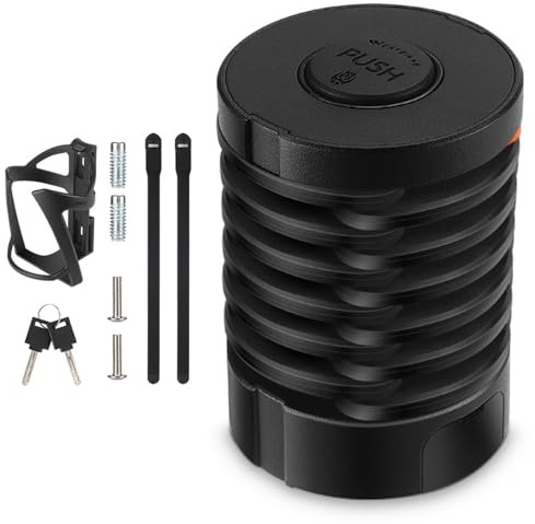 Wangcmcol Cerradura de contraseña de Bicicleta de aleación de Zinc, Cerradura de código Plegable antirrobo con Soporte de Montaje para Bicicletas de montaña