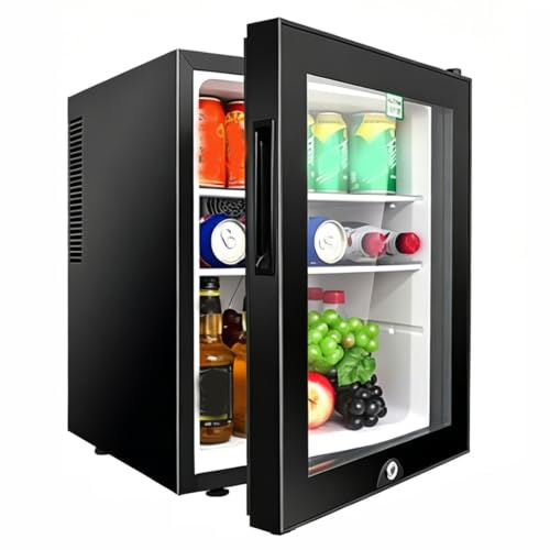 55w upprättstående frys glasdörr, minikylskåp enkel låsning 40L | Studentrumskontor,låg ljudnivå 28 dB drift,temperaturkontrollområde 8-15℃,elegant design,energieffektiv för av drycker