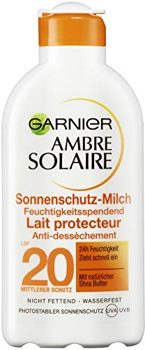 Garnier Ambre Solaire Delial Milch LSF 20, 3er Pack (3 x 200 ml)