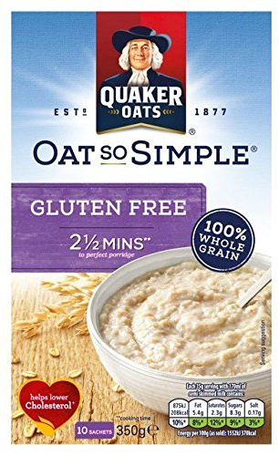 Quaker Oat So Simple Gluten Free Original Porridge - 10 x 35g (0.77lbs)