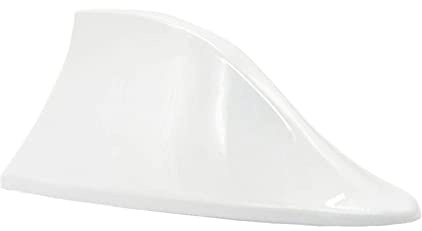 Heart Horse universale per auto pinna di squalo antenna copertura AM/FM segnale antenna Trim, pinna tetto antenna base per auto SUV camion furgone (bianco)