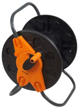 Schmith - Enrouleur Tuyau Arrosage - Enrouleur pour Tuyau d'Eau 1/2 Pouce, Jusqu'à 35 m - Enrouleur Tuyau Facile à Transporter, Poignée Réglable en Hauteur 85-95 cm