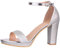 Elara Damen Pumps Strass High Heels Chunkyrayan OK-29 Silver-37
