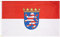 MUWO Flagge 16 deutsche Bundesländer + Mallorca 90 x 150 cm, doppelseitige Gartenflagge, wetterbeständige Fanflagge, Polyester Länderflagge Deutschland, mit Metallösen. (Hessen)