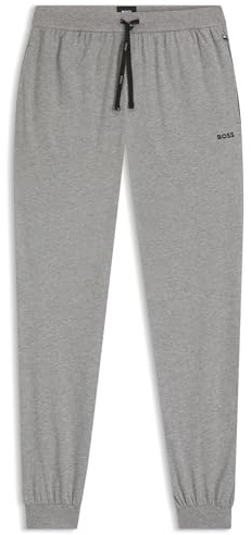 BOSS Mens Mix&Match Pants Embroidered-Logo Tracksuit Bottoms in Stretch Cotton