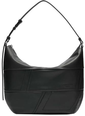 LIEBESKIND BERLIN Leder Schultertasche Edda Calf Optic Hobo Bag Black schwarz