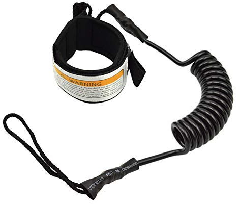 Coil Leash – Laisse de Planche de Surf de 6 mm | Sangle épaisse pour Planches de Surf | Sangle Legrope | Laisse enroulée pour Planche de Paddle | Laisse de sécurité pour Planche de Paddle
