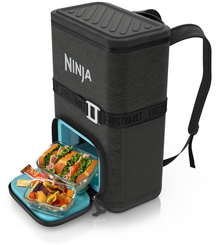 Ninja FrostVault™ Go Soft Backpack Cooler, Dry Storage, Charcoal Gray