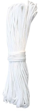 PERSENTU 22 Mtrs Nylon Cord, 2mm White Blind String Line, Nylon String Pull Cord Curtain Wire for Blind Shade Picture Hanging Bracelet Making and Crafts (White)