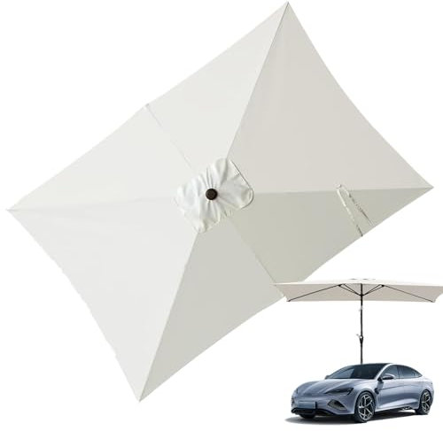 Uhngw Cubierta de Repuesto para Sombrilla,Sombrilla Rectangular de 2x3 Metros con Brazo Lateral | Accesorios para Jardín como Cobertura Impermeable para Piscina Terraza Y Mesa