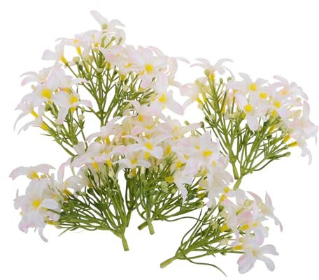 ULTECHNOVO 10 Flores Artificiales de Azucena, Diseño Étnico Único, Tacto Real, Ligeras, Pétalos Realistas, para Bodas y Fiestas Nocturnas