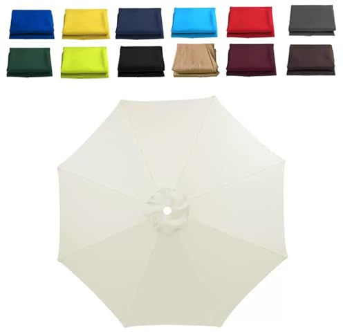 Outdoor Umbrella Cover Patio Parasol Replacement Canopy Cloth 6 Ribs/8 Ribs Umbrella Replacement Canopy 6.5ft/7.5ft/9ft/10ft Parasol Top Cover