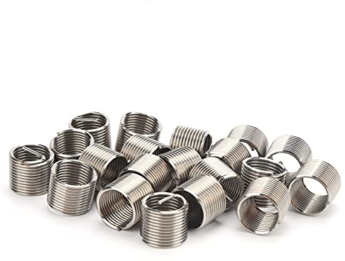 Haofy Kit de Inserción de Rosca de Casquillo de Tornillo de Acero Inoxidable de 20 Piezas para Reparación de Roscas y Manguito de Alambre de, M14x1.5x1.5D para Funda de